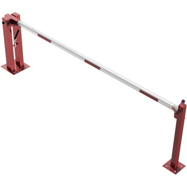 Manual barrier | with pneumatic spring | and fixed pole support | clear width: 3000 mm | with triangular lock